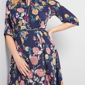 Knee Length Floral Dress